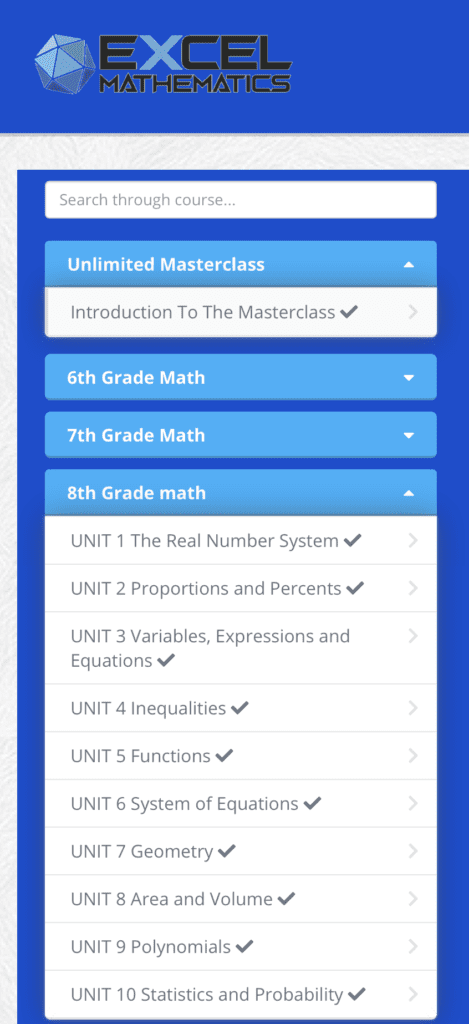 , 8th Grade Online Math Course