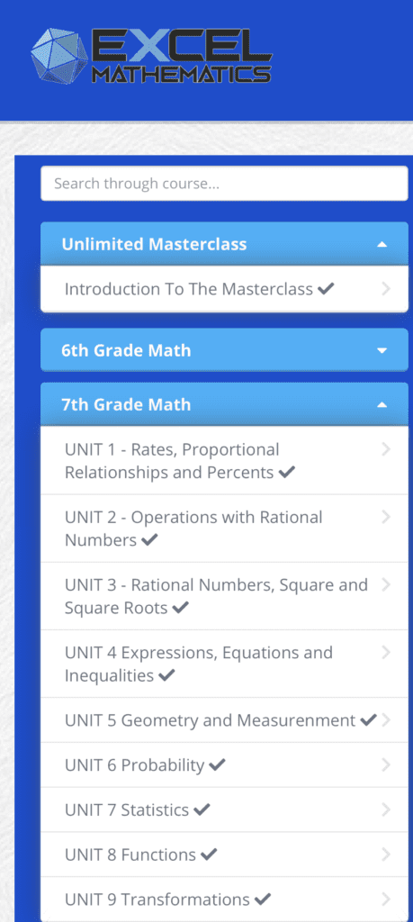 , 7th Grade &#8211; Online Math Courses